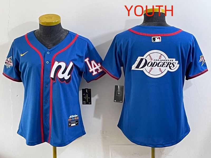 Youth 2025 Los Angeles Dodgers Blank Blue All star Nike MLB Jersey style 09